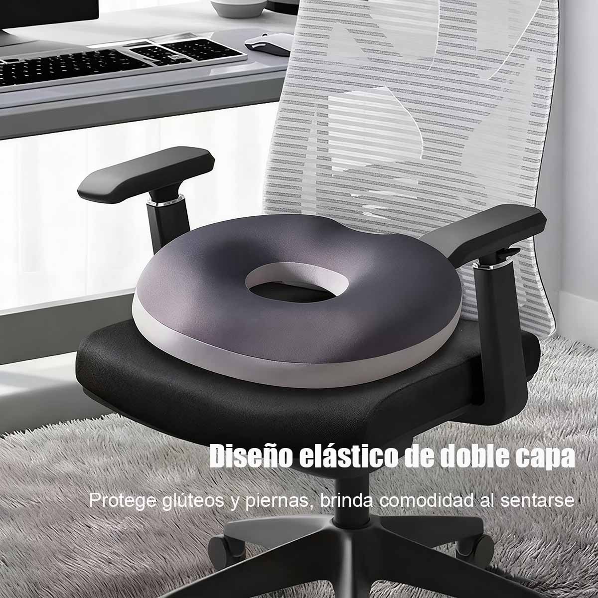 Cojín para glúteos de memoria: El rey de la comodidad. Alivia el dolor de coxis y es ideal para embarazadas, oficina y viajes.