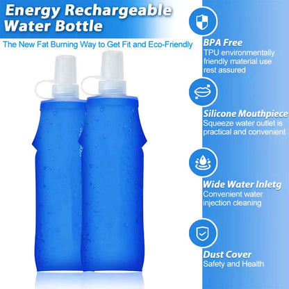 “Botella de agua blanda deportiva TPU, bolsa de agua plegable y portátil para correr, maratón, trail y actividades al aire libre.”