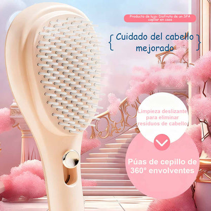 Cepillo portátil y telescópico, peine mágico para masaje, limpia el cuero cabelludo y el cabello roto, antiestático, no daña el cabello, da volumen al cuero cabelludo.