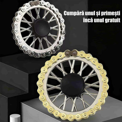 Girator de deget cu lanț și roată dințată, jucărie anti-stres