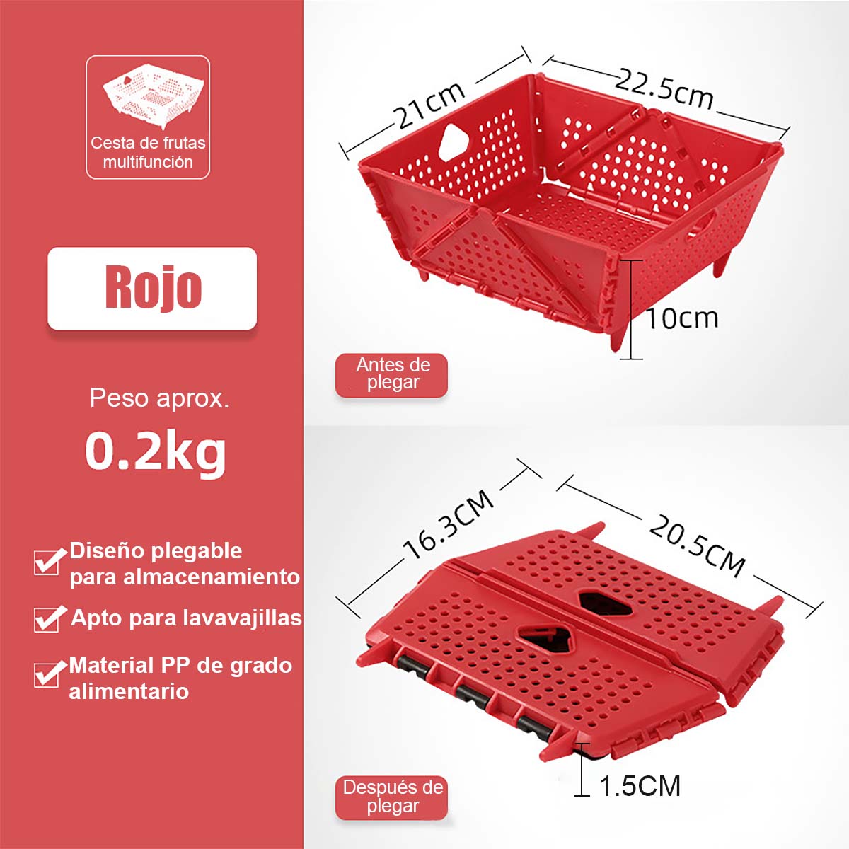 Nueva bandeja plegable para lavar verduras y frutas, canasta colador, estante de drenaje para el borde del fregadero de cocina, ¡tu ayudante perfecto para lavar frutas y verduras!
