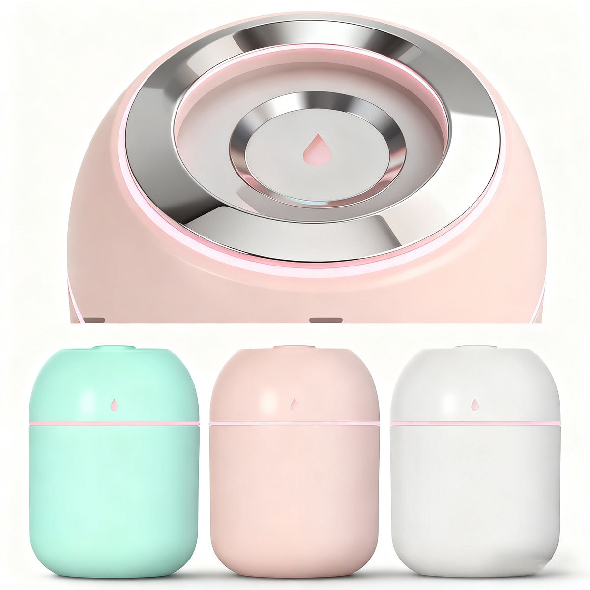 NBSHAN mini humidificador de niebla, difusor de aroma pequeño para oficina, escritorio, dormitorio, uso doméstico o en el coche, con gran volumen de niebla y función de hidratación.