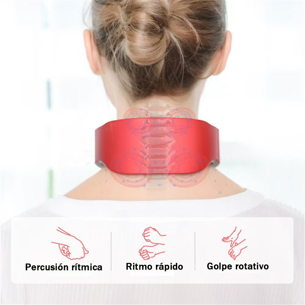 Dispositivo de masaje cervical para el hogar, eléctrico e inteligente, con tecnología de pulso electromagnético y amasado para cuello y hombros.