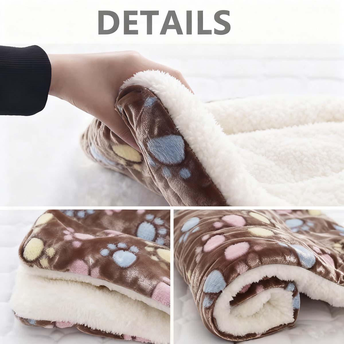 Alfombra para mascotas de temporada otoño-invierno, modelo abrigado y extra-grueso, manta/moqueta/cama suave para gatos y perros.