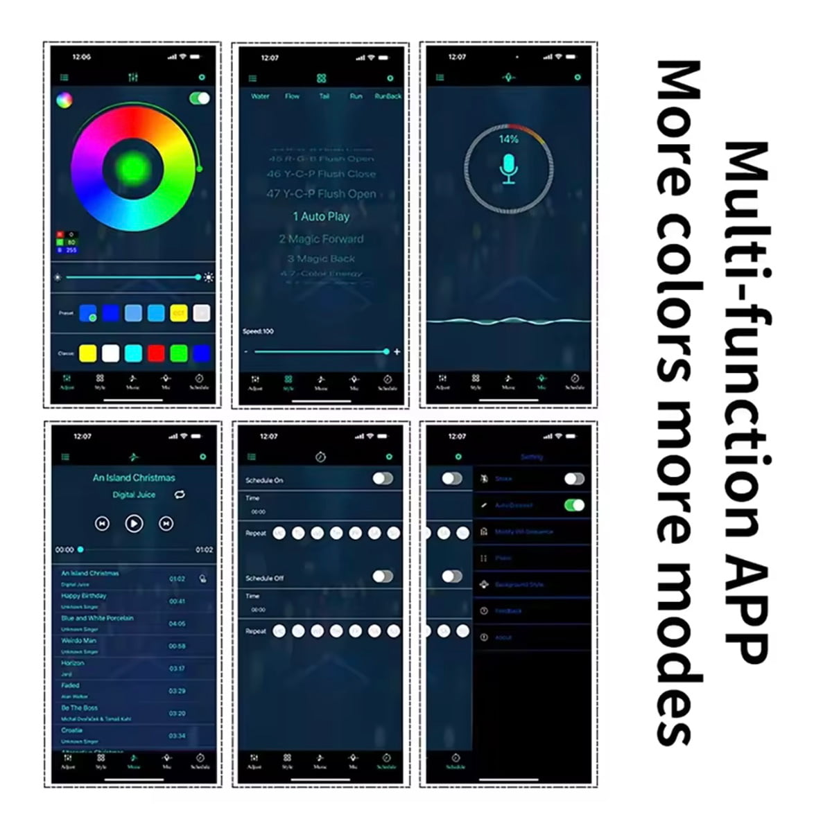 Lumini ambientale auto multicolore, cu fir rece, USB, controlate vocal, fără cablare, bandă decorativă wireless pentru iluminare atmosferică în mașină