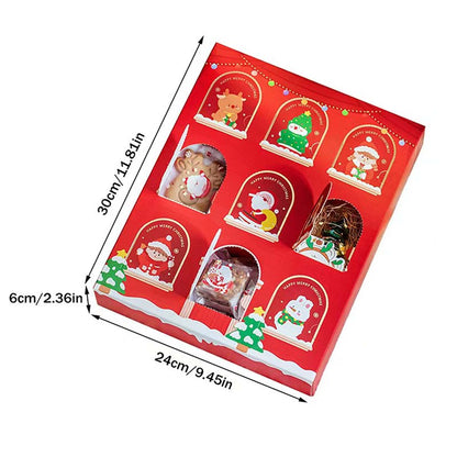 "Caja de regalo sorpresa de Navidad, caja vacía con galletas de golpe, embalaje de galletas, regalo de mano, caja de dulces y galletas de Nochebuena."