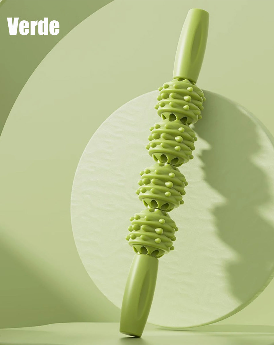 Rodillo masajeador para piernas, artefacto de adelgazamiento, rueda anular de compresión, relajador de músculos de pantorrilla y muslo, barra tipo "dientes de lobo" para masaje en piernas.