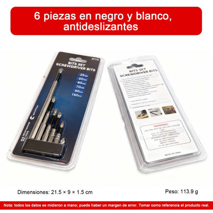 "Juego de puntas magnéticas de alta fuerza, cabezal Phillips S2 de alta dureza, para destornillador eléctrico y taladro eléctrico, set de tornillos"