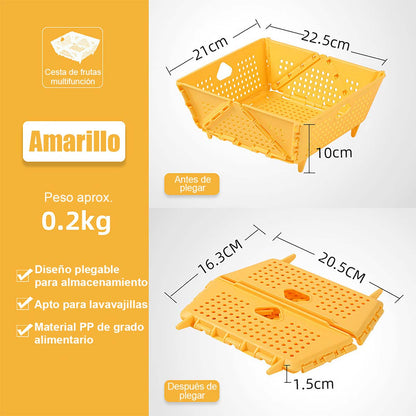 Nueva bandeja plegable para lavar verduras y frutas, canasta colador, estante de drenaje para el borde del fregadero de cocina, ¡tu ayudante perfecto para lavar frutas y verduras!