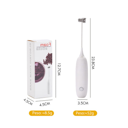 Espumador de leche eléctrico de mano, batidor para repostería y café, mezclador de leche, máquina para hacer espuma de leche.