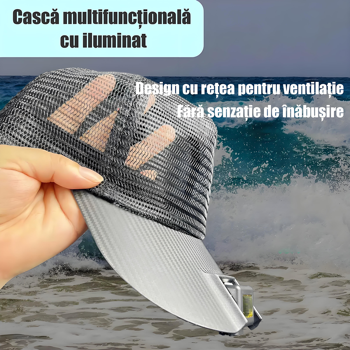 Șapcă inteligentă cu LED integrată, lampă pentru pescuit nocturn în aer liber, lampă pentru momeală, încărcare convenabilă, autonomie îndelungată