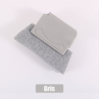 Cepillo limpiador para ranuras, esquinas y canales de ventanas