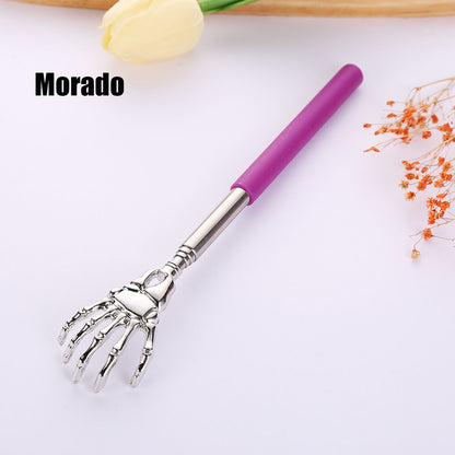 Rascador telescópico de acero inoxidable — masajeador doméstico, práctico “no necesito ayuda”, ideal para personas mayores.