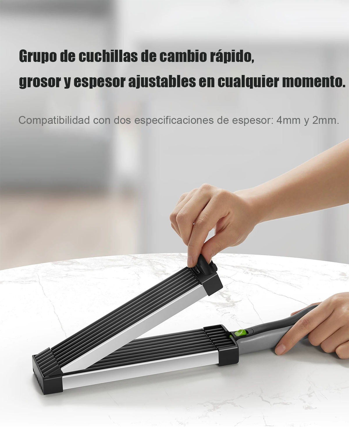 ¡Éxito en casa! Cortador manual de carne, rebanas finas y trozos de carne fácilmente