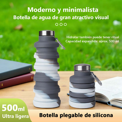 Vaso plegable de silicona para uso diario, bestseller: ideal para deporte y aire libre, botella térmica extensible, resistente a altas temperaturas.