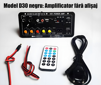 Amplificator auto Bluetooth cu intrare card, 12 V / amplificator de mare putere 24 V – placă de bază