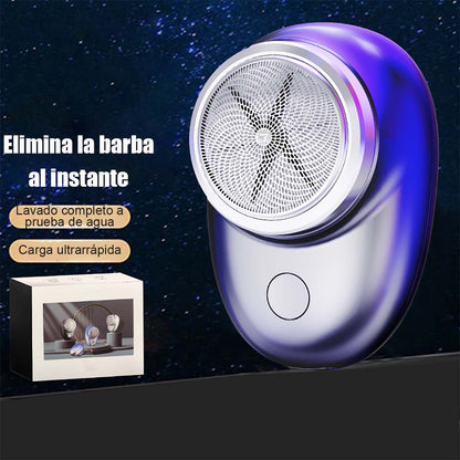 Afeitadora eléctrica mini recargable, lavable en su totalidad, portátil para viajes y coche, diseñada para hombres.
