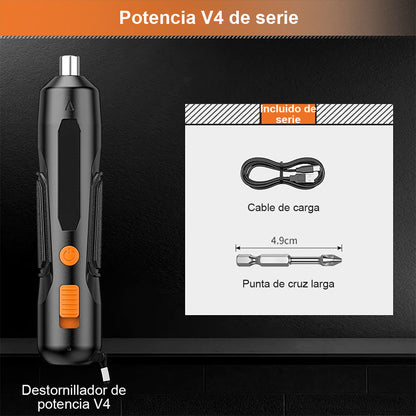 "Destornillador eléctrico recargable de litio, pequeño y portátil, kit de herramientas para casa, destornillador automático mini manual."