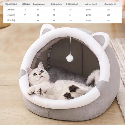 Cușcă universală pentru pisici și câini, potrivită pentru toate anotimpurile, lavabilă și detașabilă