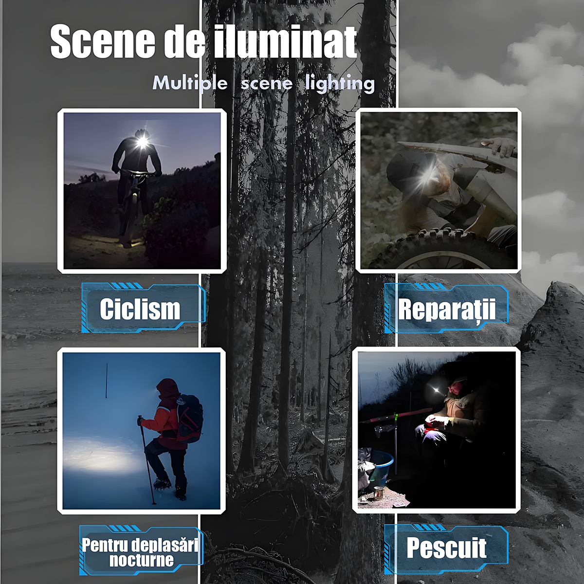 Șapcă inteligentă cu LED integrată, lampă pentru pescuit nocturn în aer liber, lampă pentru momeală, încărcare convenabilă, autonomie îndelungată