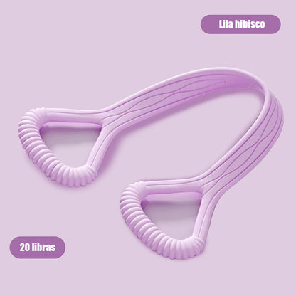 Tensor de resistencia en forma de 8 de silicona SLD – banda elástica para abrir la espalda, yoga y fitness, ideal para fortalecer y tonificar la espalda.