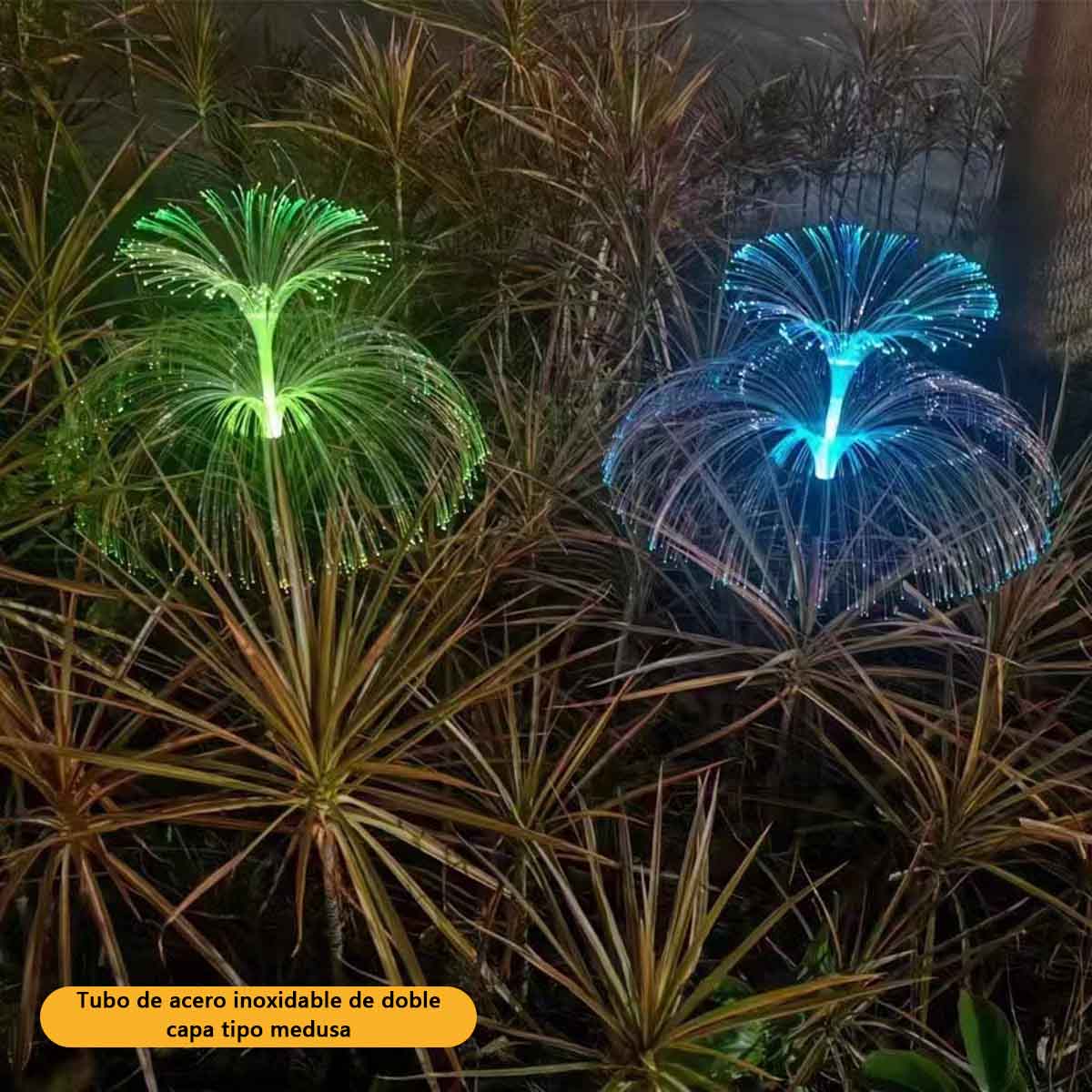 Linterna Solar de Medusa - Efecto Luz Fireworks para Decorar tu Jardín Mágico