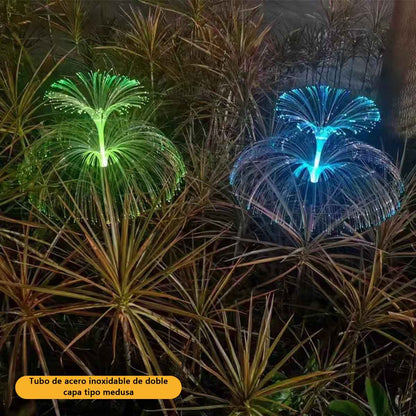 Linterna Solar de Medusa - Efecto Luz Fireworks para Decorar tu Jardín Mágico