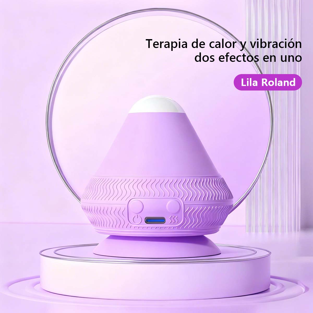 Bola de masaje eléctrica con succión para relajar puntos gatillo: masajeador vibratorio con calor para plantas del pie, cuello, hombros y zona lumbar